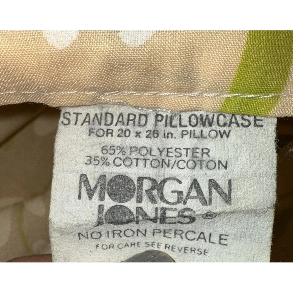 Vintage Morgan Jones Dainty Daisies Flat Sheet 1 Pillowcase Peach Floral 92X82